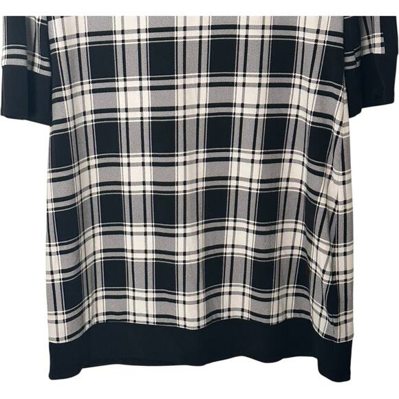 MICHAEL KORS Black and White Plaid Pullover Mini Dress 60s Style (P\M) - Picture 6 of 14